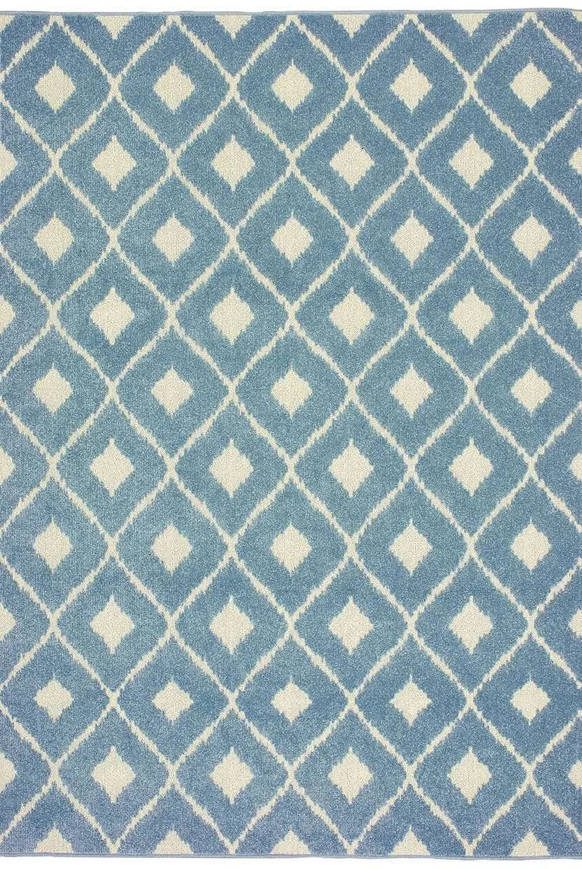 Barbados 5502B Blue Ivory Rug - Rug & Home