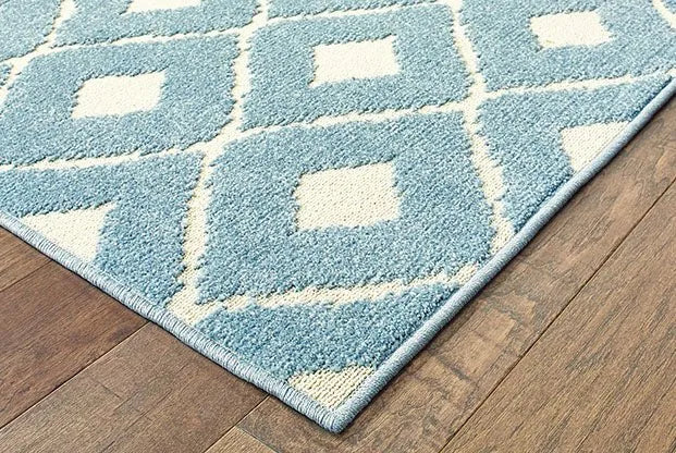 Barbados 5502B Blue Ivory Rug - Rug & Home