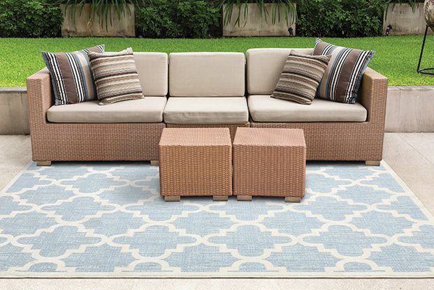 Barbados 6437J Blue Ivory Rug - Rug & Home