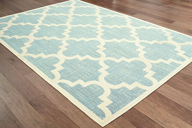 Barbados 6437J Blue Ivory Rug - Rug & Home