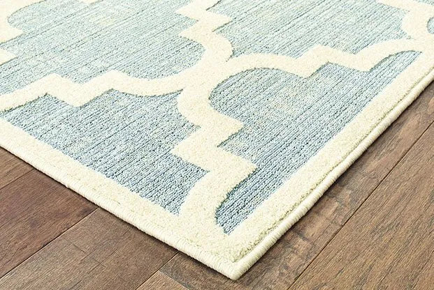 Barbados 6437J Blue Ivory Rug - Rug & Home