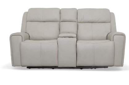 Barnett Power Reclining Loveseat with Console and Power Headrests and Lumbar - Rug & Home