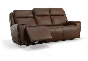 Barnett Power Reclining Sofa with Power Headrests and Lumbar - Rug & Home