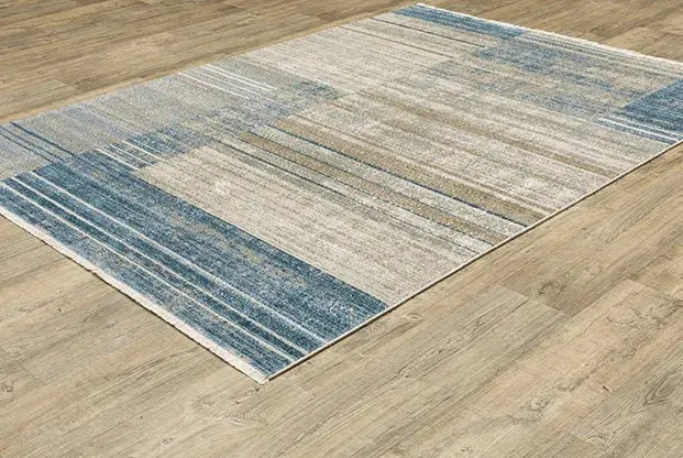 Bauer 90B Blue/Beige Rug