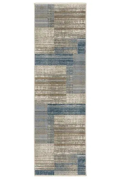 Bauer 90B Blue/Beige Rug