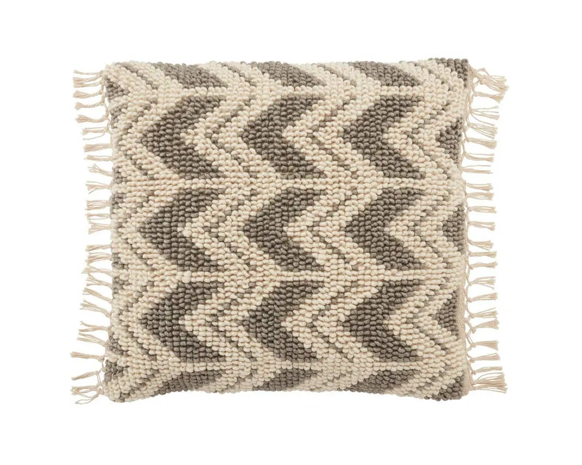 Bayu BAY02 Grey/Ivory Pillow - Rug & Home