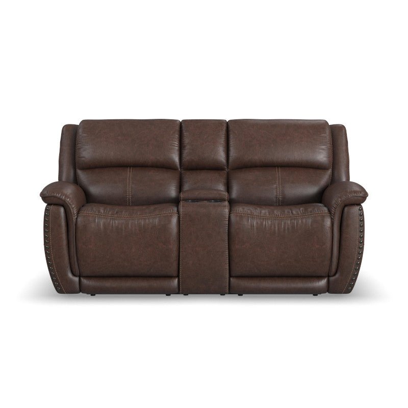 Beau Power Reclining Loveseat with Console and Power Headrests - Rug & Home