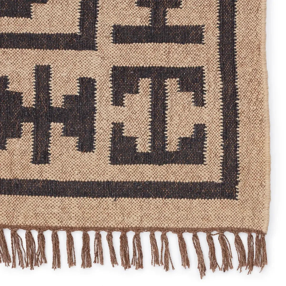 Bedouin BD24 Light Beige/Deep Black Rug - Rug & Home