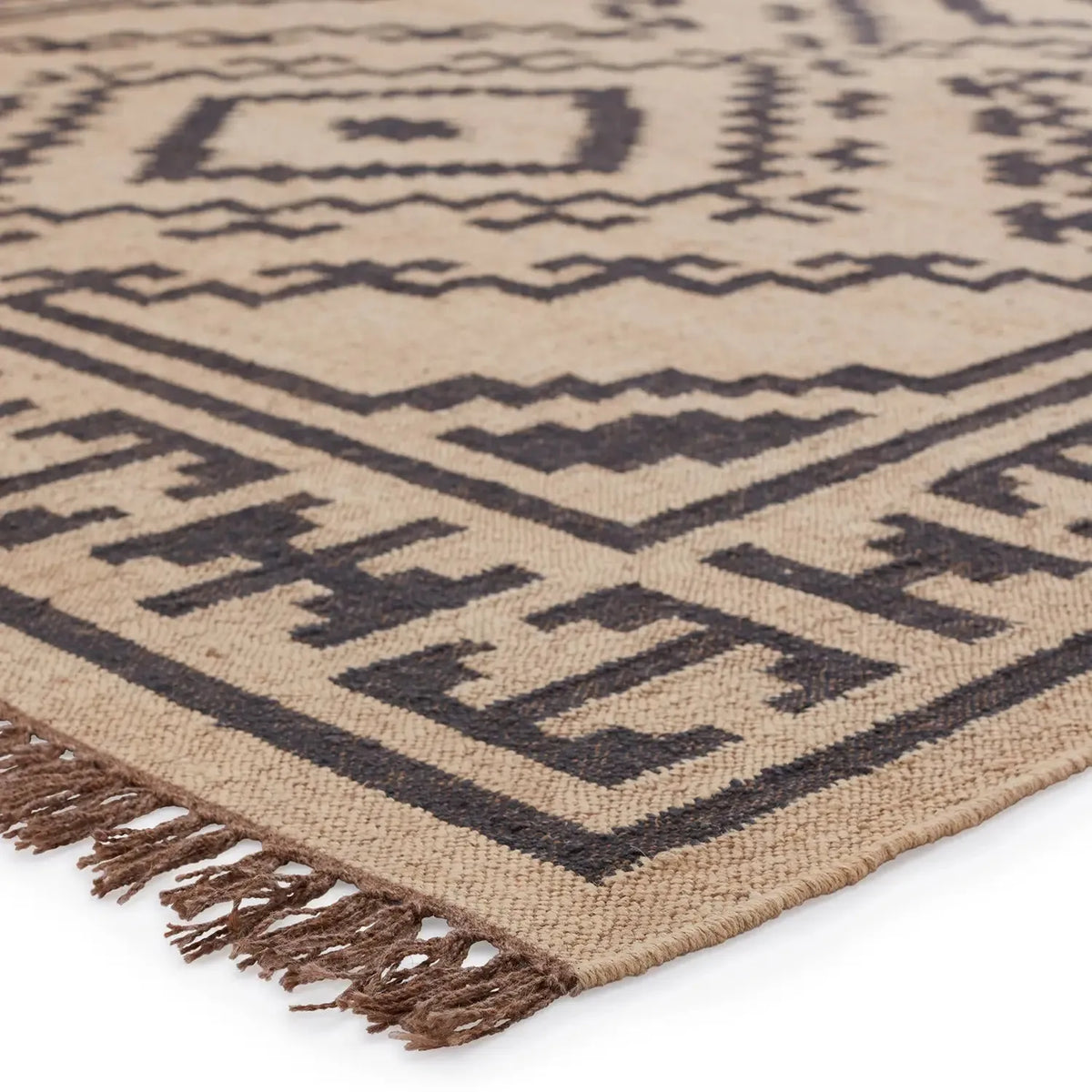 Bedouin BD24 Light Beige/Deep Black Rug - Rug & Home