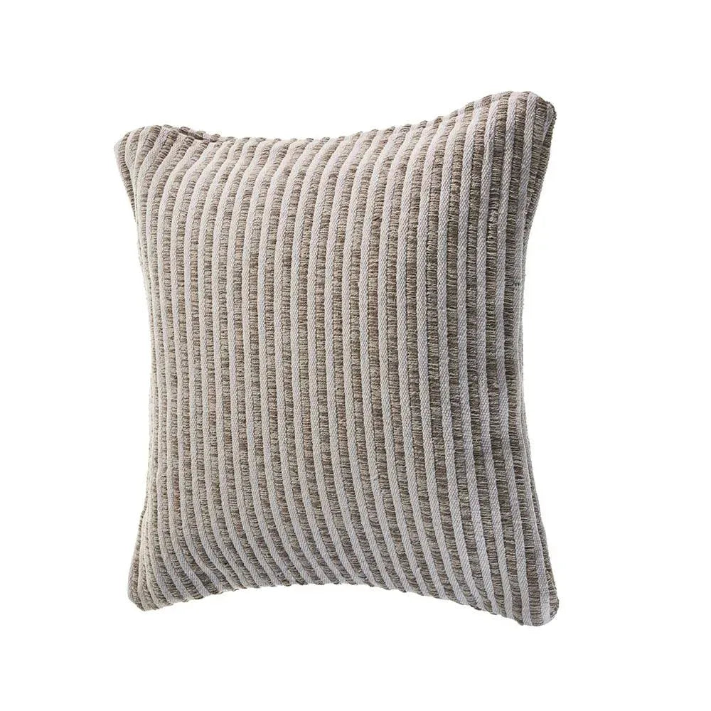 Beige and Cream Striped LR04651 Throw Pillow
