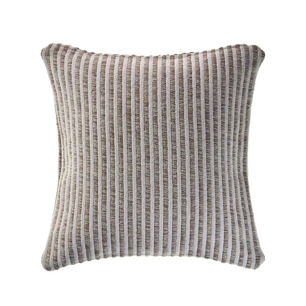 Beige and Cream Striped LR04651 Throw Pillow