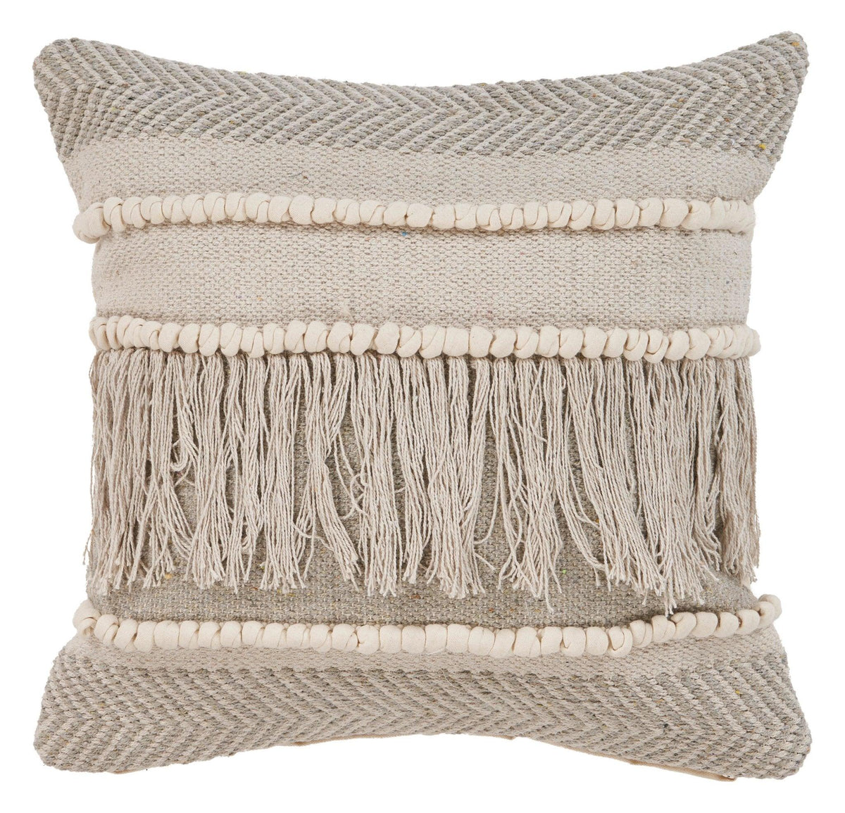 Beige Over tufted Farmhouse LR07318 Throw Pillow - Rug & Home