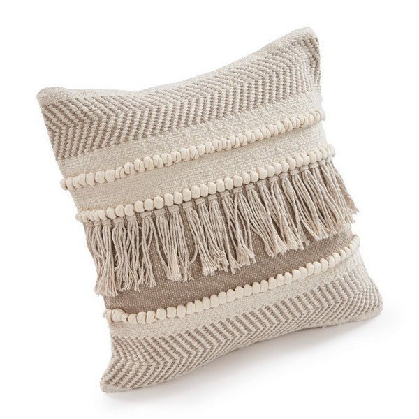 Beige Over tufted Farmhouse LR07318 Throw Pillow - Rug & Home