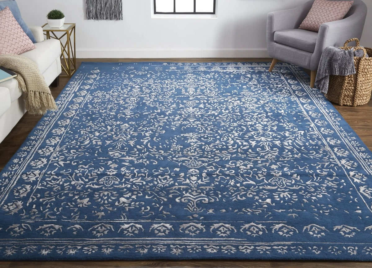 Bella 8014F Blue/Gray Rug - Rug & Home