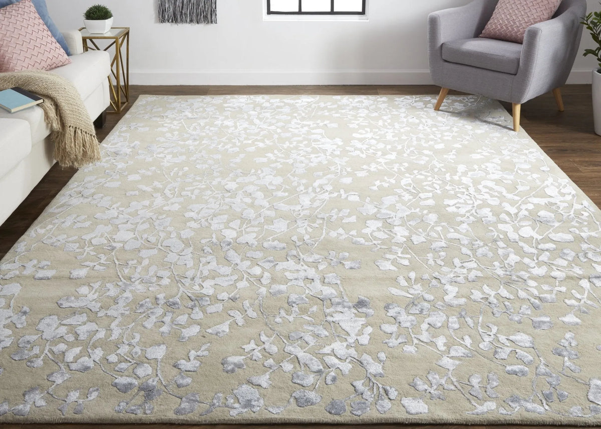 Bella 8832F Tan/Silver Rug - Rug & Home