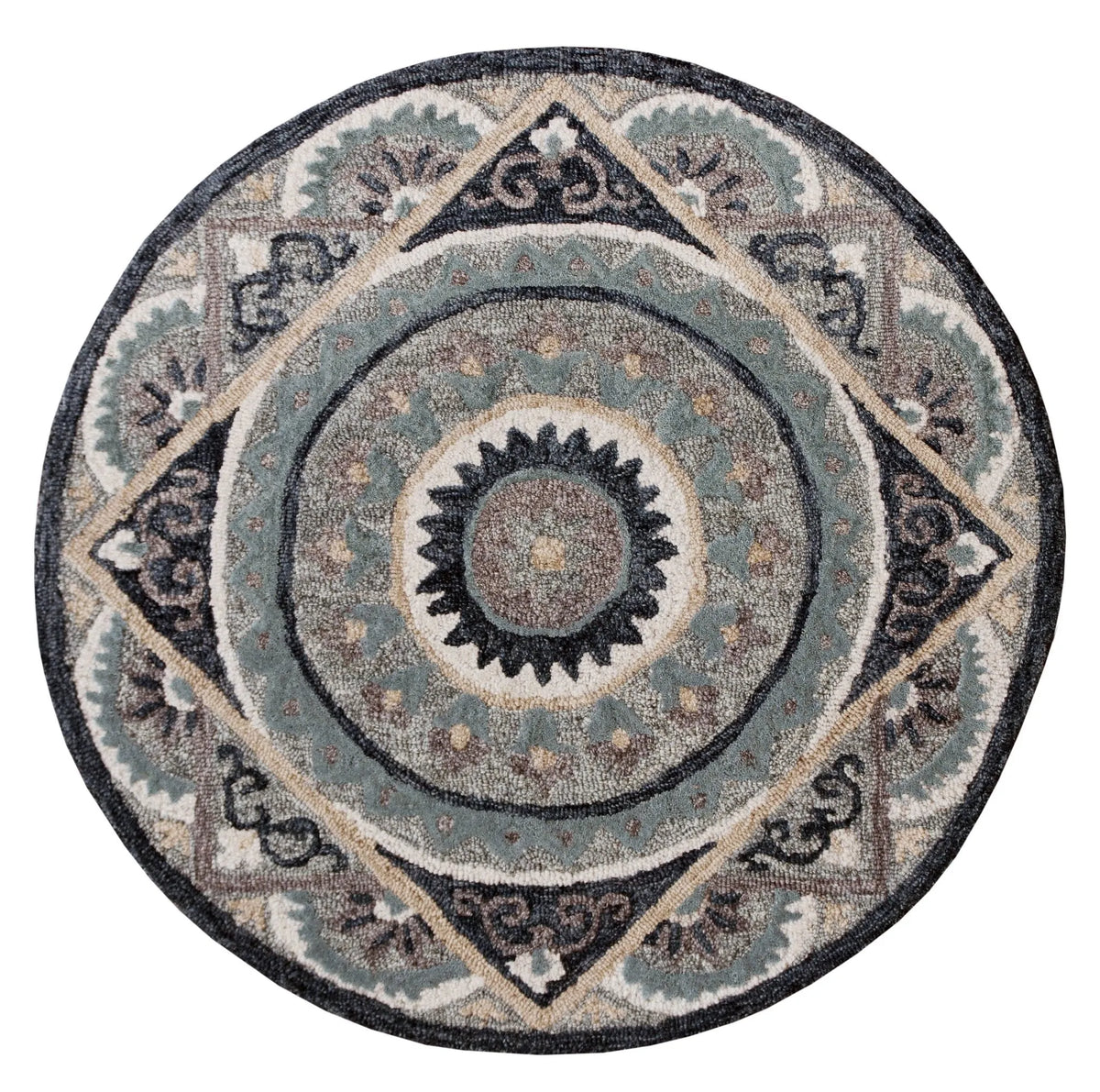 Bella Rose Lr21708 Gray/Cream/Blue Rug - Rug & Home