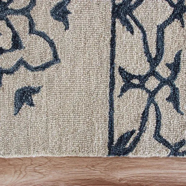 Bella Rose LR21709 Denim Blue/White Rug - Rug & Home