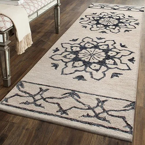 Bella Rose LR21709 Denim Blue/White Rug - Rug & Home