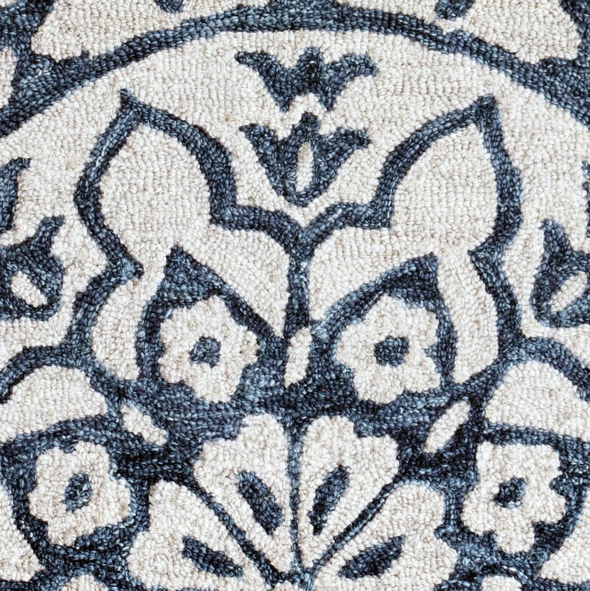 Bella Rose Lr21709 Denim Blue/White Rug - Rug & Home