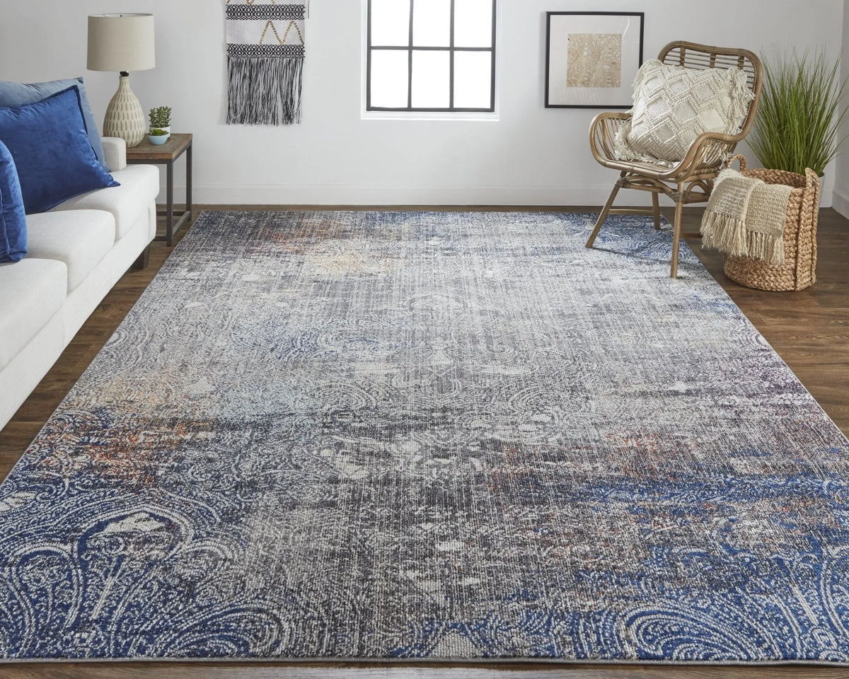 Bellini I39Cv Gray/Blue Rug - Rug & Home