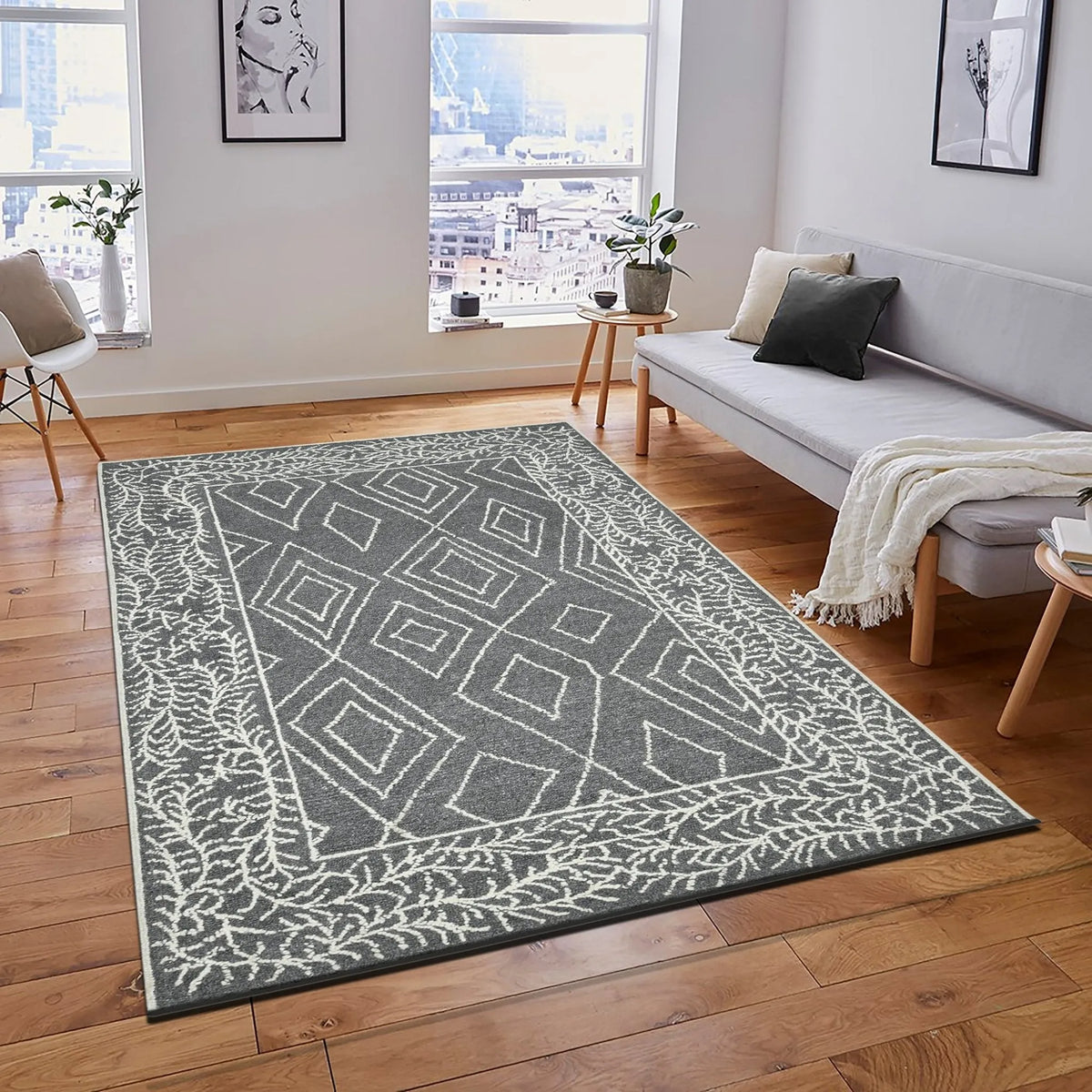 Berlin BER-5 Dark Grey Rug - Rug & Home