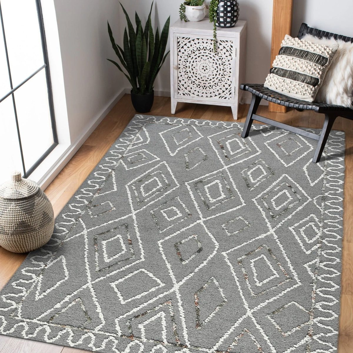 Berlin BER-8 Dark Grey Rug - Rug & Home