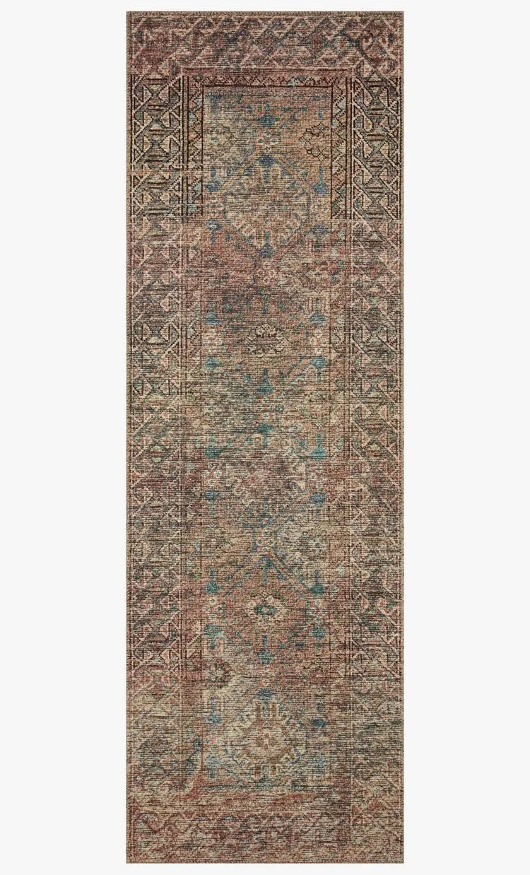 Billie BIL-04 Aqua/Rust Rug - Rug & Home