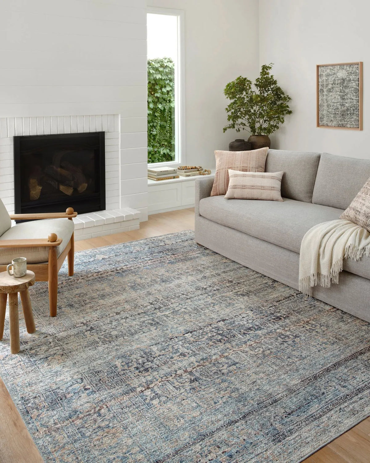 Billie BIL-05 Denim/Blush Rug - Rug & Home