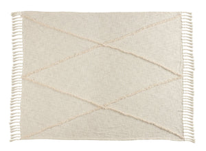 Birch Cream Tufted  LR80177 Throw Blanket - Rug & Home