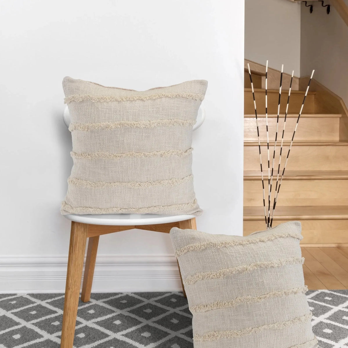 Birch Overtufted Solid LR07510 Throw Pillow