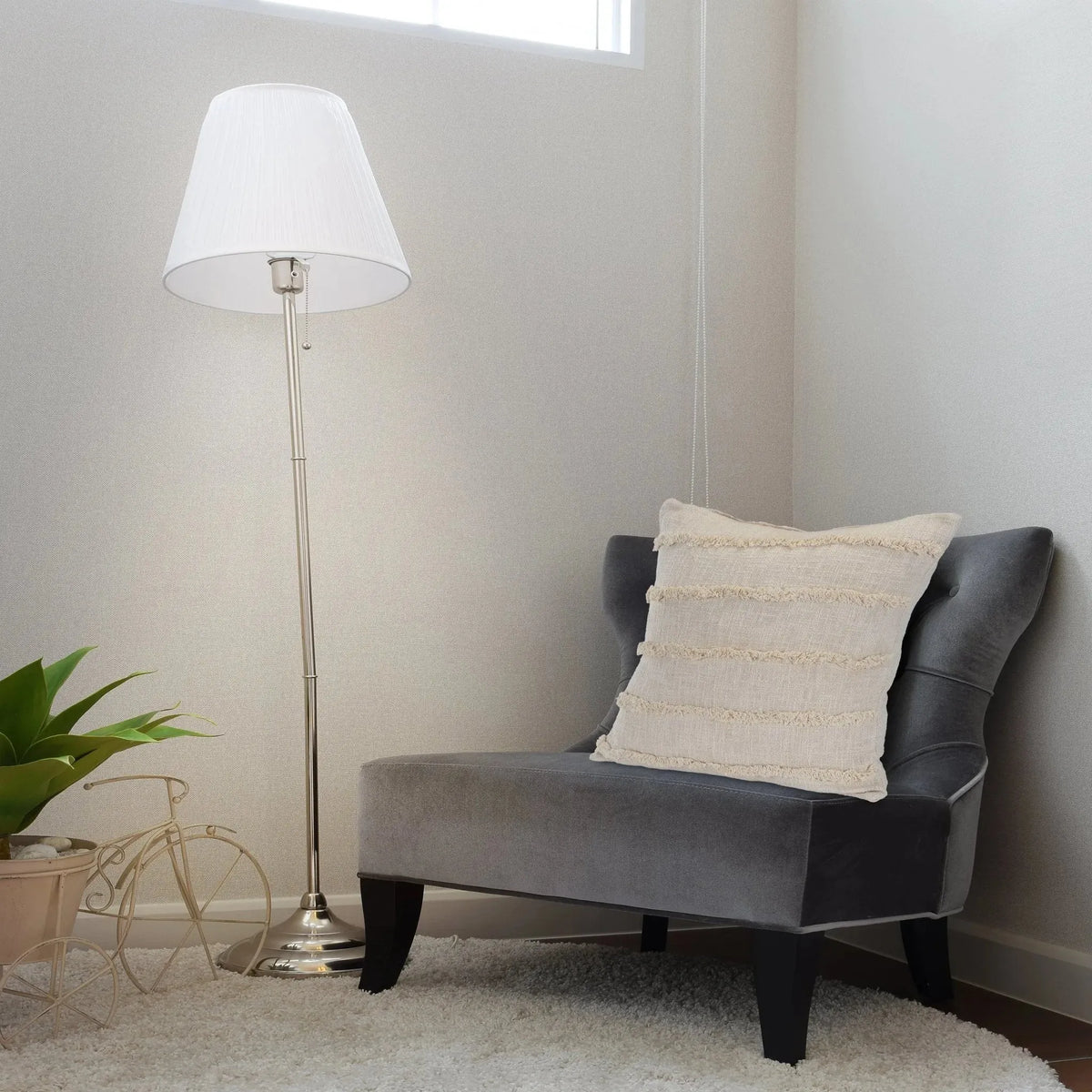 Birch Overtufted Solid LR07510 Throw Pillow