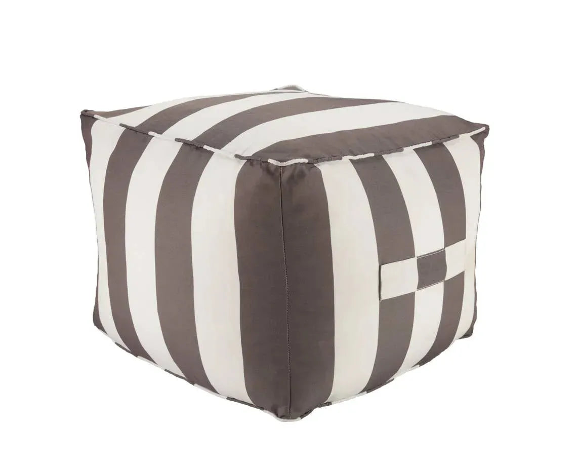 Birch Point BIR02 Grey/White Pouf