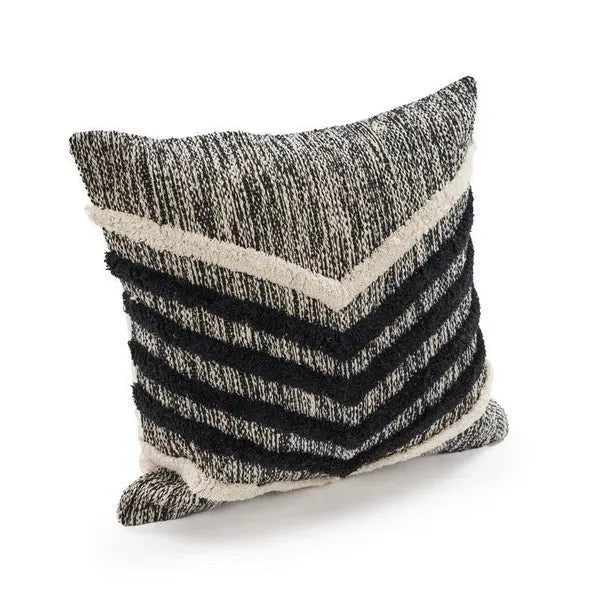 Black Fringe Metallic LR07339 Throw Pillow