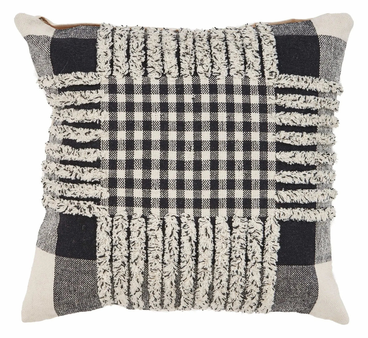 Black Pinstripe LR07337 Throw Pillow