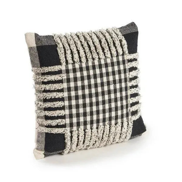 Black Pinstripe LR07337 Throw Pillow