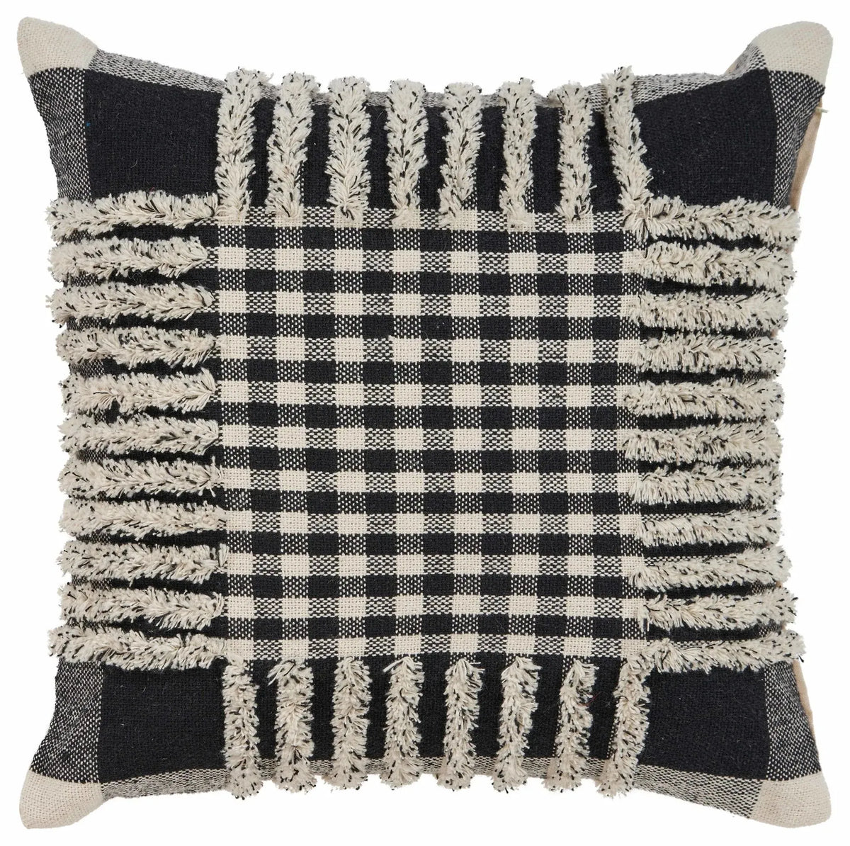 Black Pinstripe LR07337 Throw Pillow