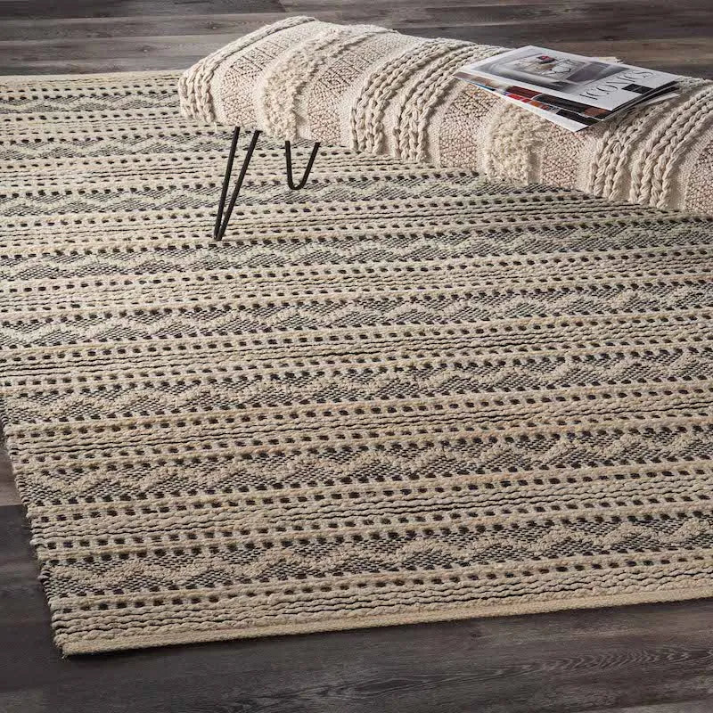 Bleached Naturals 81432BKJ Jet Black Rug - Rug & Home