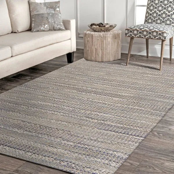 Bleached Naturals LR81437 Illusion Blue /Infinity Rug - Rug & Home