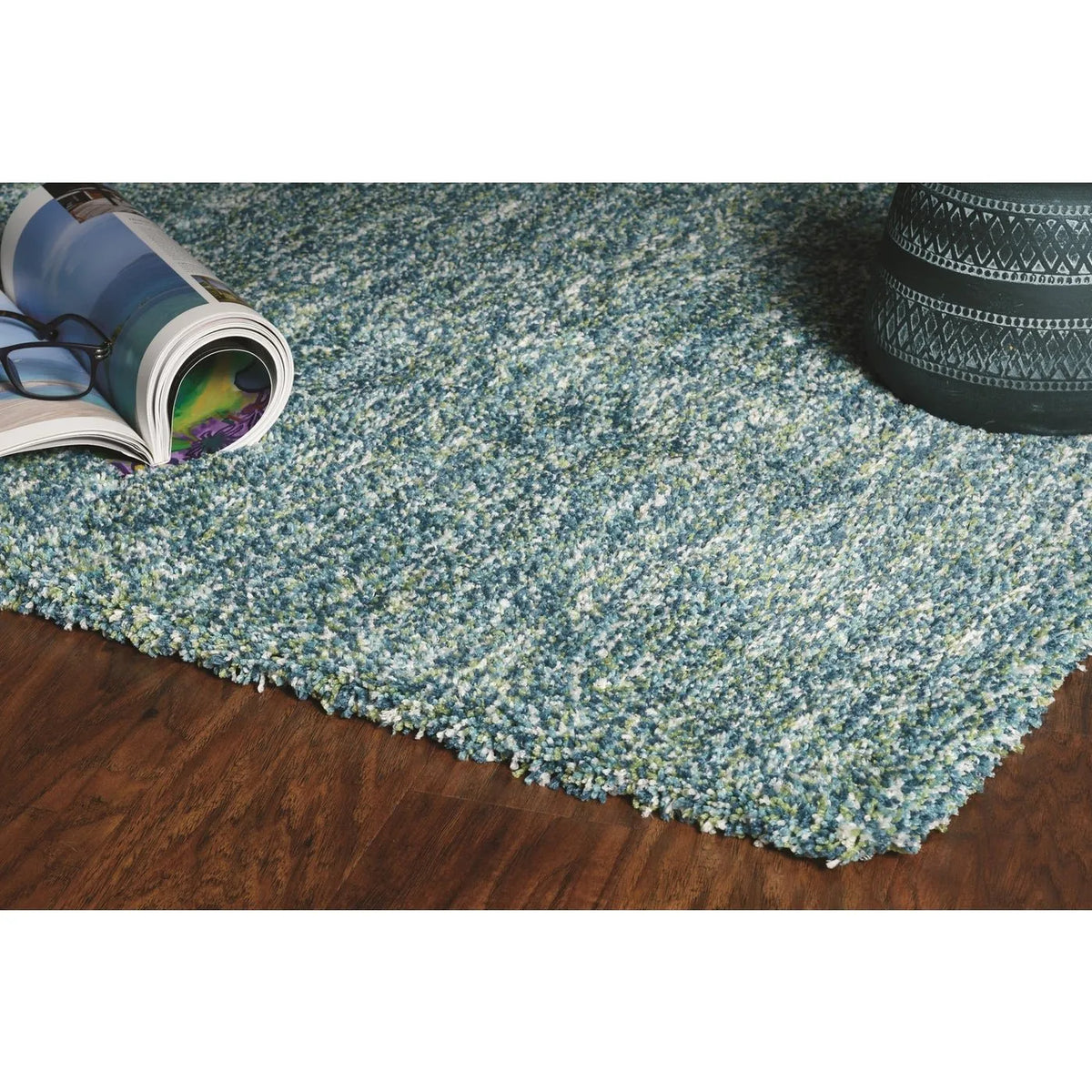 Bliss-1588 Shag Seafoam Heather Rug - Rug & Home