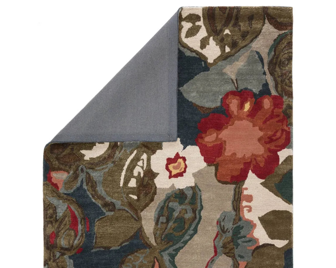 Blue BL116 Petal Pusher Indigo / Silver Gray Rug - Rug & Home