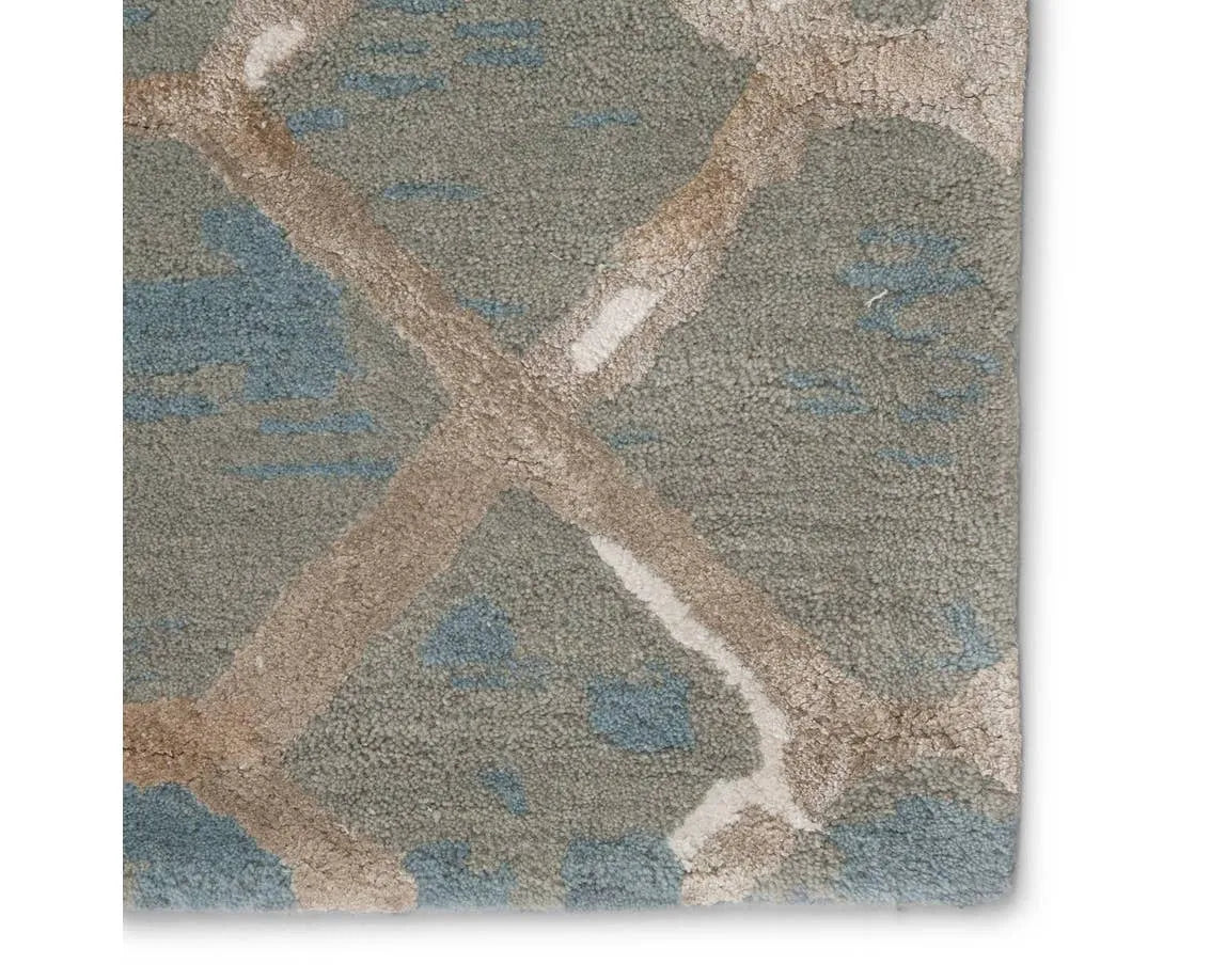 Blue BL157 Totten Lead / Neutral Gray Rug - Rug & Home