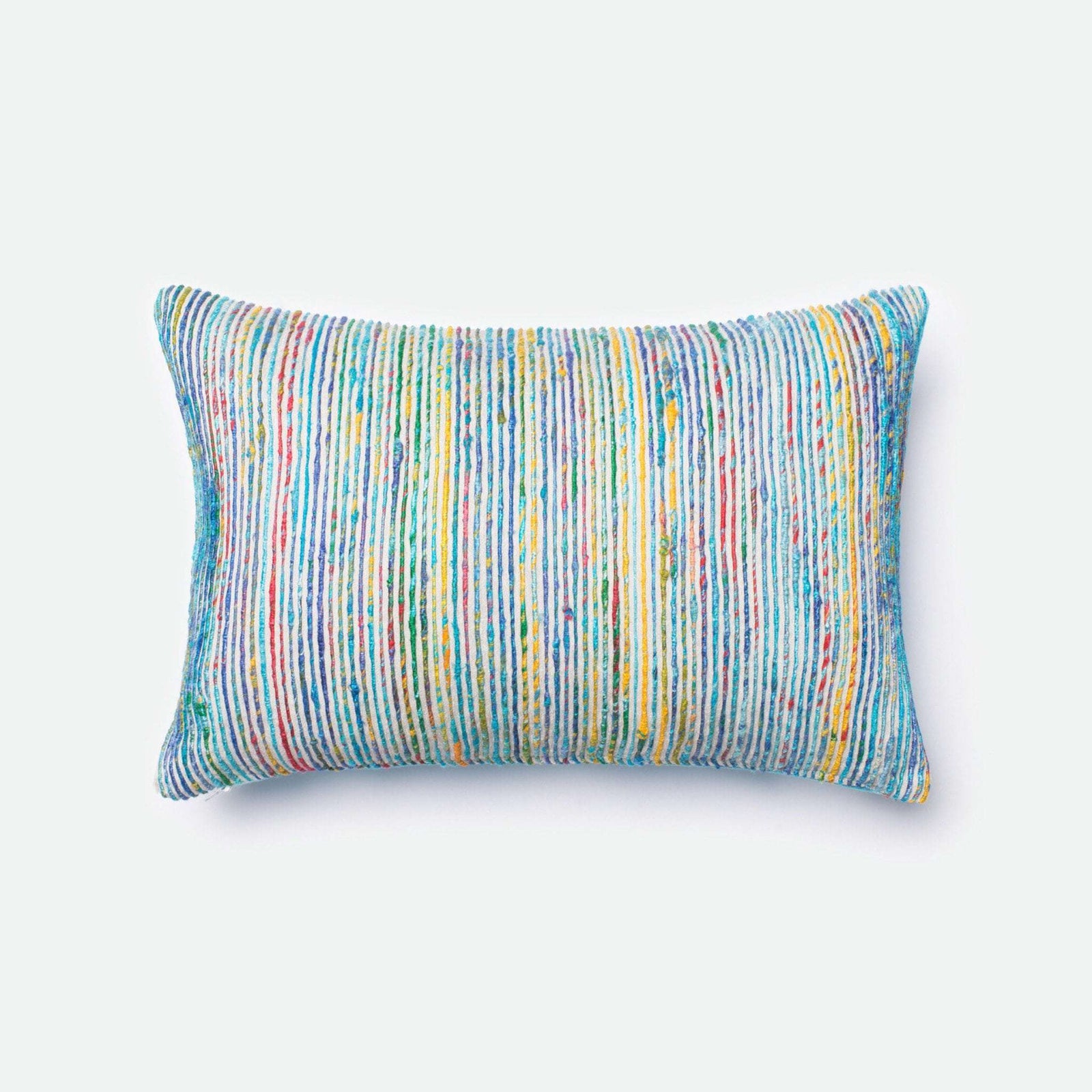 Blue / Multi Rectangle P0242 Pillow