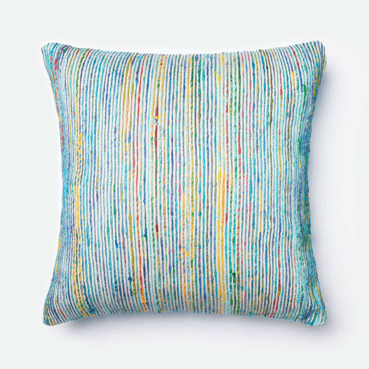 Blue / Multi Square P0242 Pillow