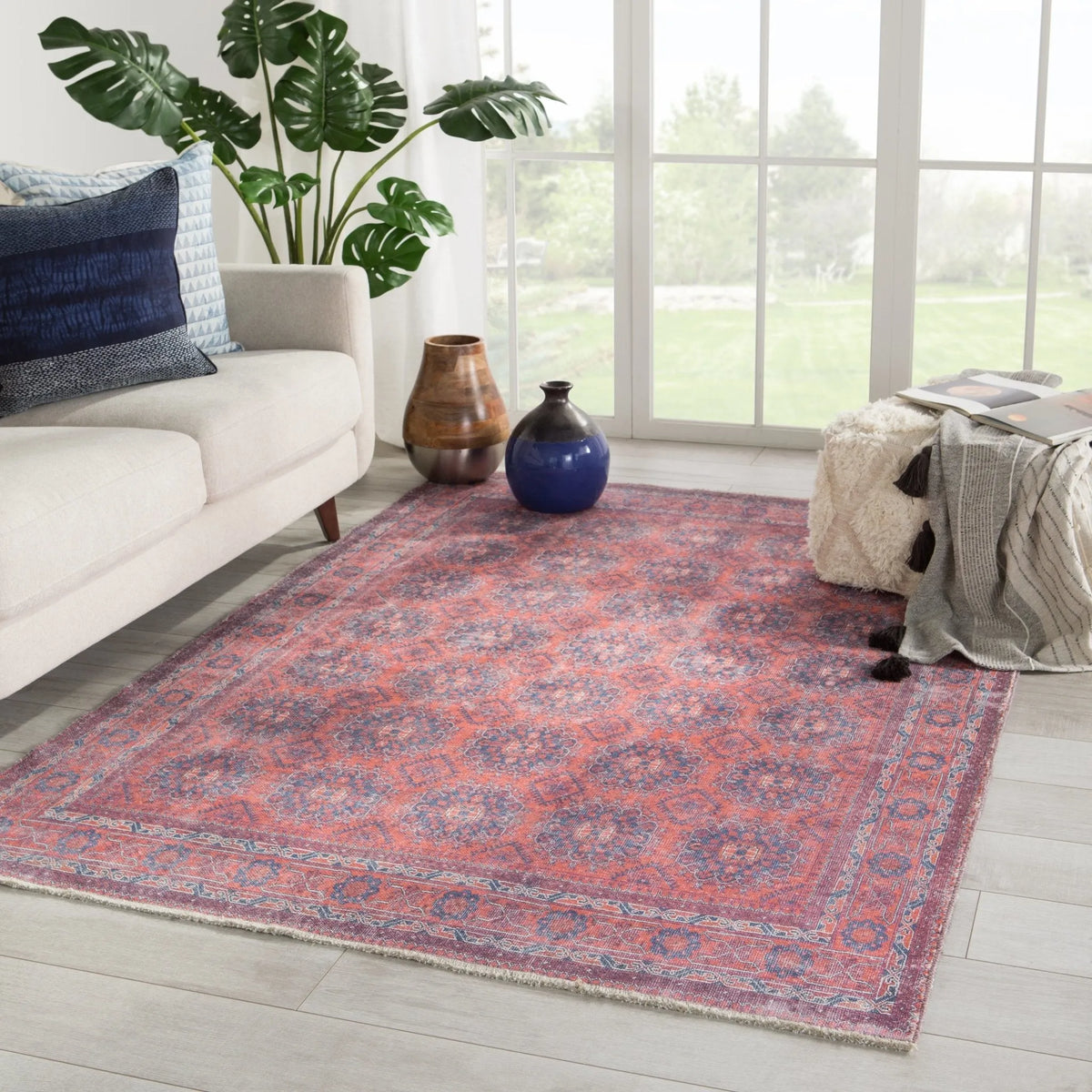 Boheme BOH05 Shelta Blue/Red Rug - Rug & Home