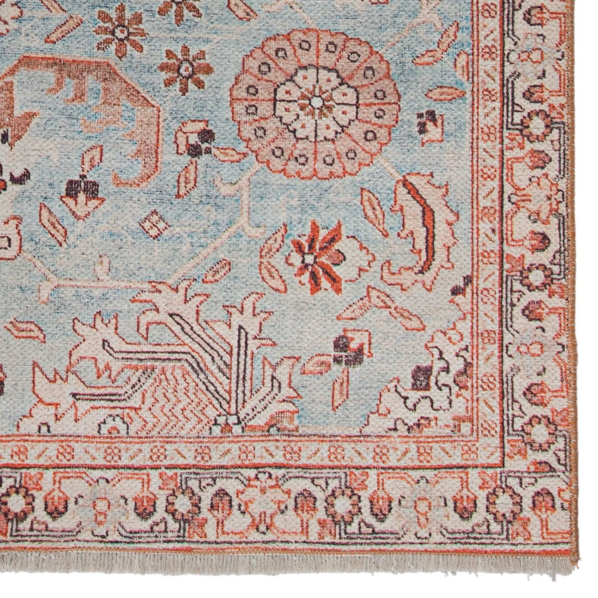 Boheme Boh14 Poppy Light Blue/Orange Rug - Rug & Home