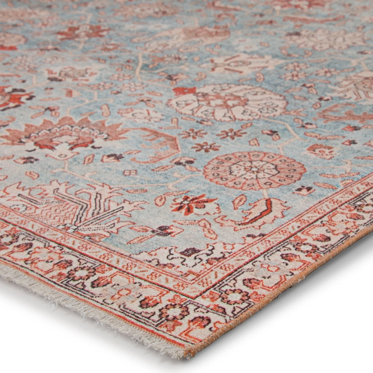 Boheme Boh14 Poppy Light Blue/Orange Rug - Rug & Home