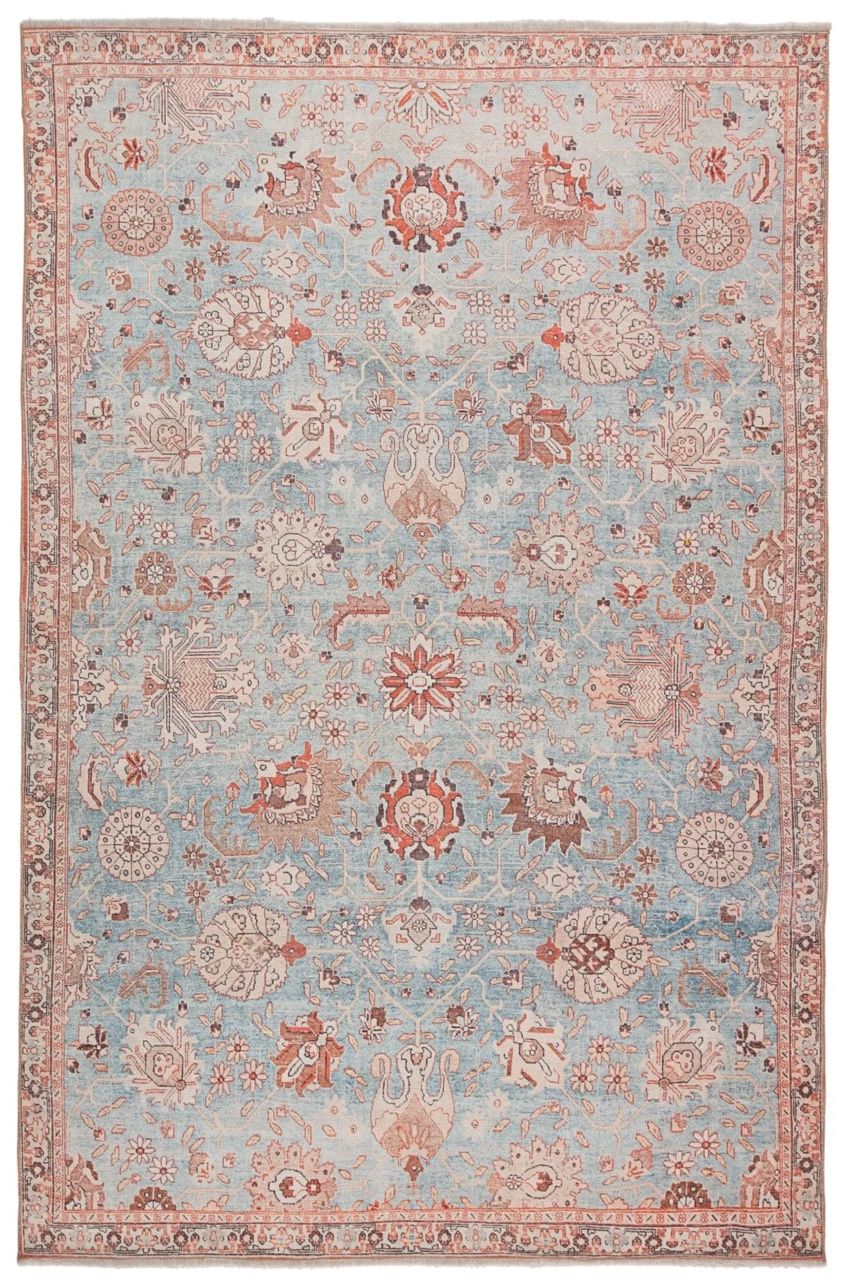 Boheme Boh14 Poppy Light Blue/Orange Rug - Rug & Home