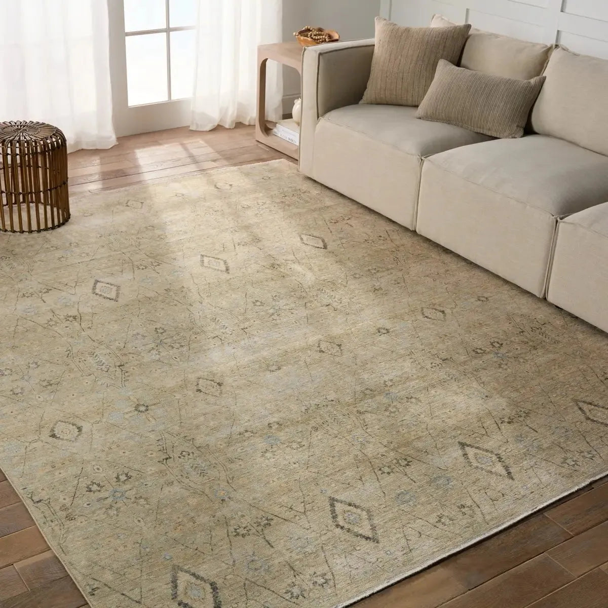 Boheme BOH26 Pastel Green/Cream Rug - Rug & Home