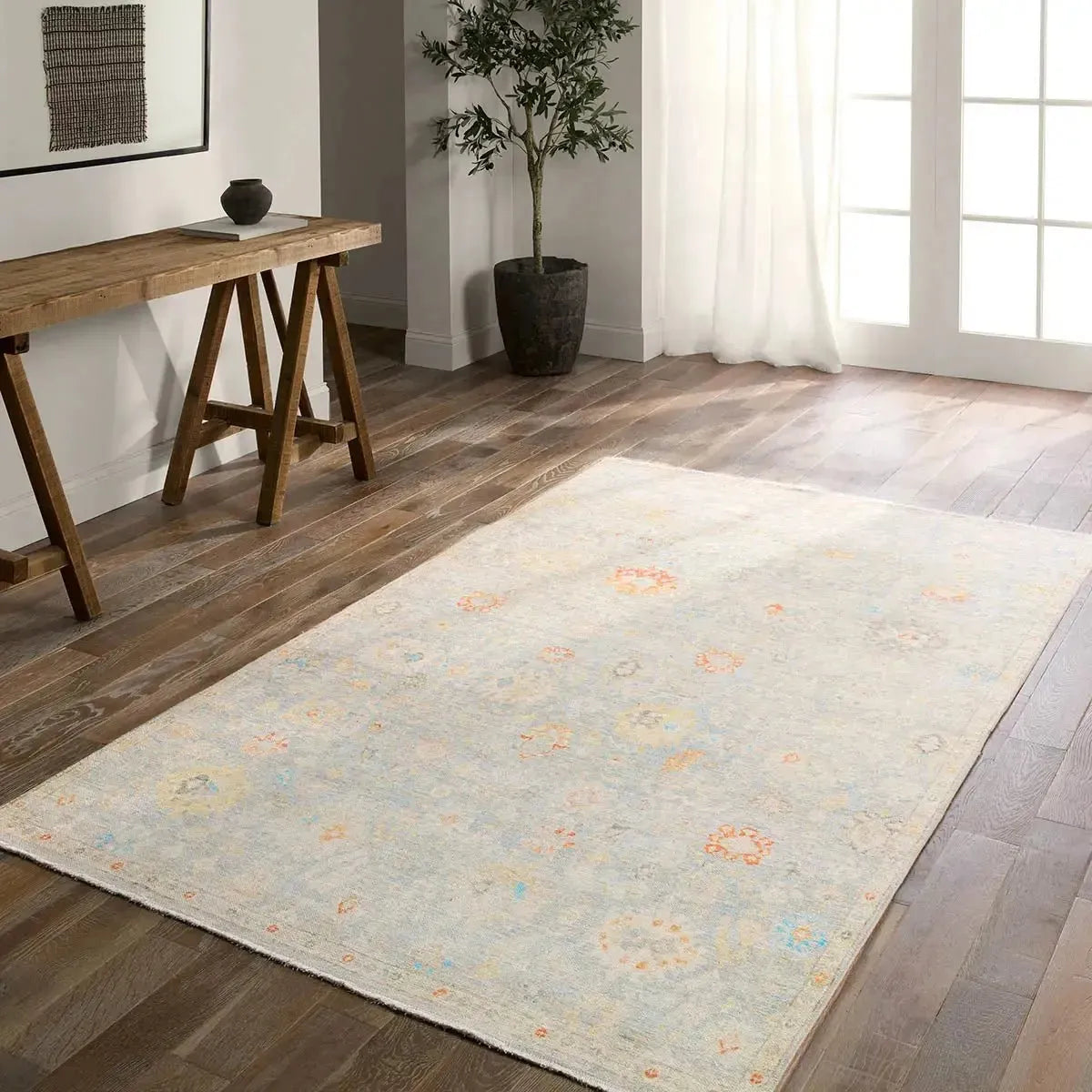 Boheme BOH28 Light Blue/Cream Rug - Rug & Home