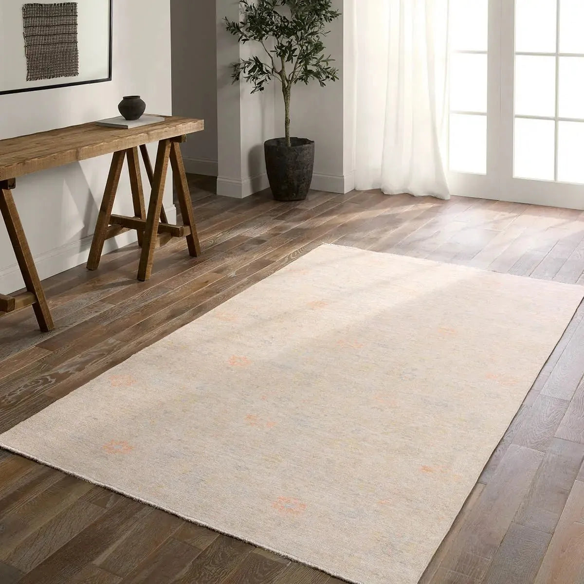 Boheme BOH30 Cream/Light Blue Rug - Rug & Home